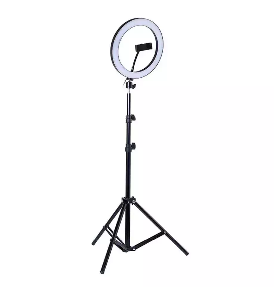 ARO DE LUZ 10" LUZ BLANCA CON TRIPODE